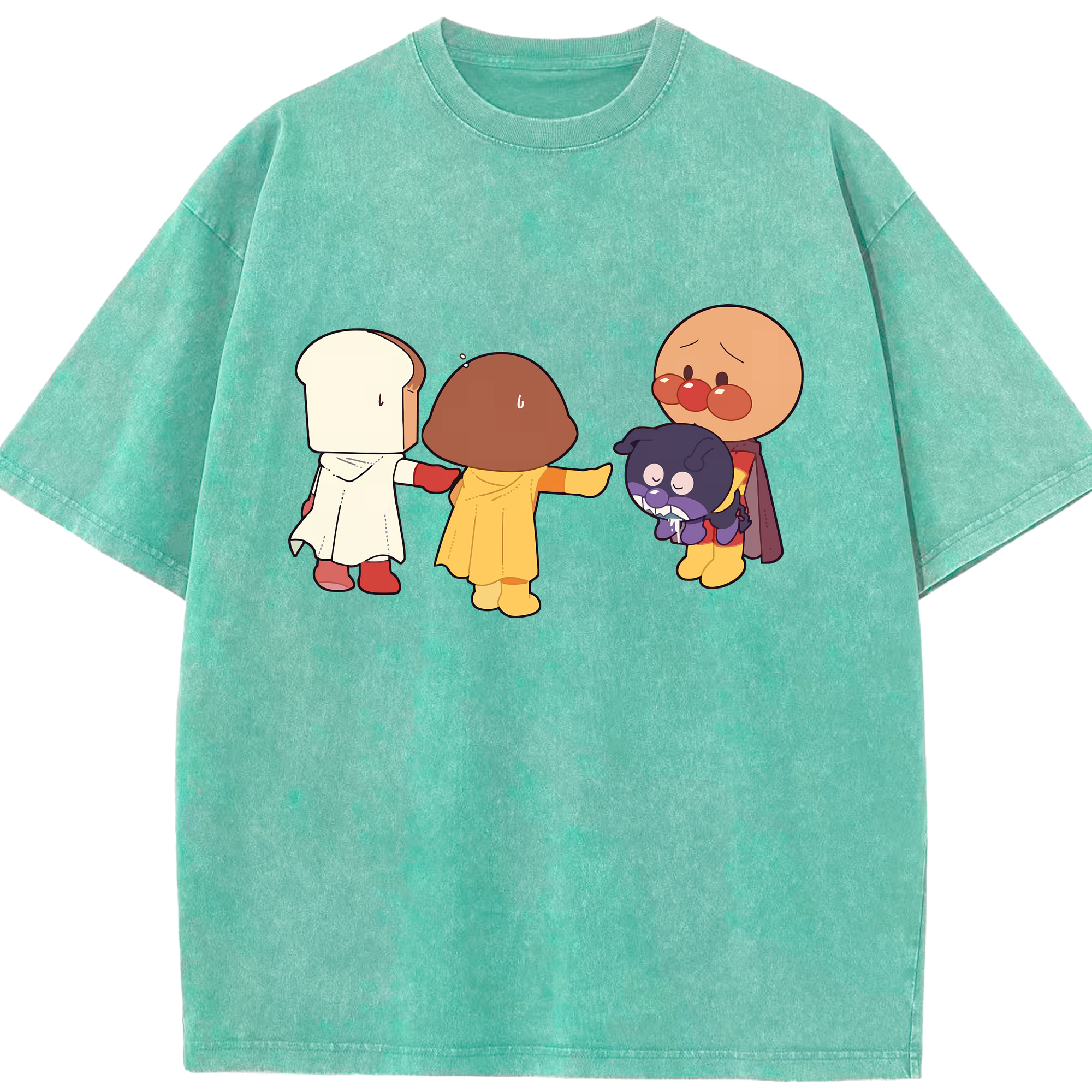 （画像用） アンパンマン Anpanman 綿100% ヴィンテージ風 半袖Tシャツ（フロントプリント）